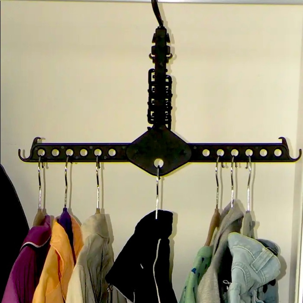 Black Multi Function Space Saver Clothes Hanger